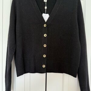 Lilly Pulitzer Black Cardigan Sweater V-Neck Knit